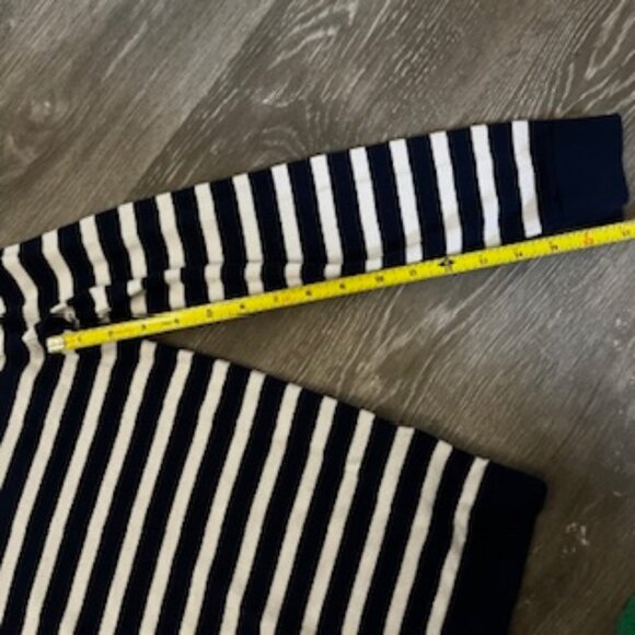 J.Crew Teddie Striped Blue White Cotton Knit Top Women's S - Picture 4 of 7